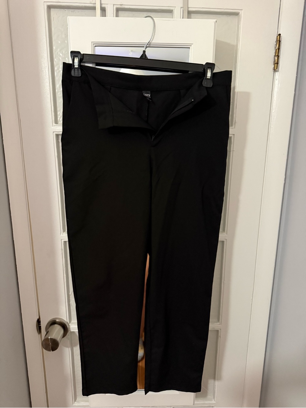 Women's Black Straight-Leg Dress Pants